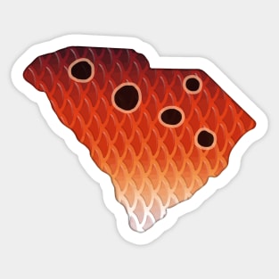 South Carolina Redfish Colors Red Drum Inspired Color Pattern Sticker